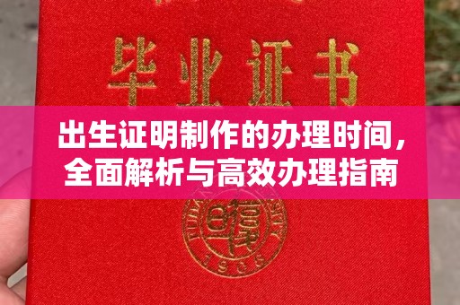 静乐出生证明制作的办理时间，全面解析与高效办理指南