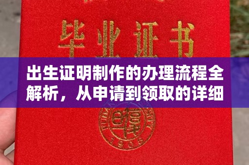 静乐出生证明制作的办理流程全解析，从申请到领取的详细指南