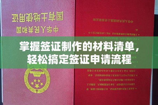 静乐掌握签证制作的材料清单，轻松搞定签证申请流程